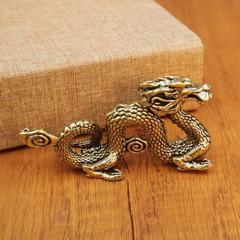 تمثال التنين النحاسي، منحوتة النحاس الصينية. ديكور مكتب المكتب المنزلي (SN16) in Kuwait