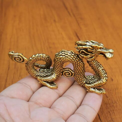 تمثال التنين النحاسي، منحوتة النحاس الصينية. ديكور مكتب المكتب المنزلي (SN16) in Kuwait