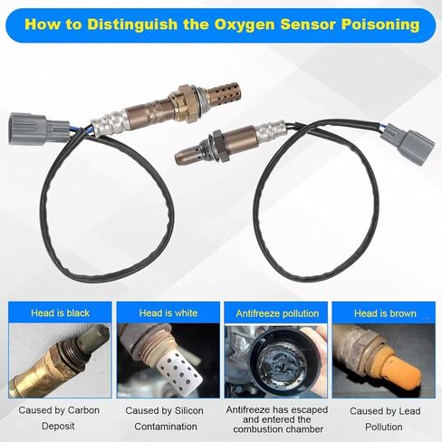 JDMON 2PCS O2 Oxygen Sensor Replacement for 2006-2008 Toyota RAV4, 2004-2011 Camry 2.4L Compatible with 234-4622, 234-9049, 2344556 in Saudi Arabia