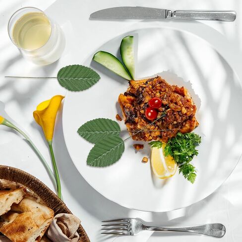 200 Pcs Faux Wired Single Leaf 4.3inch Artificial Leaves for Crafts Fake Green Leaves Green Fake Rose Leaf for Flower DIY Wedding Arrangements Corsage Bouquet Decorations in Kuwait