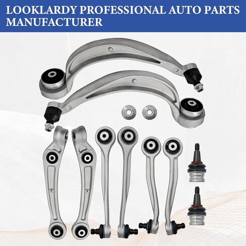 Front Upper & Lower Control Arms W/Ball Joints Suspension Kit Compatible with Audi A7 A4 A5 A6 S5 Q5 RS5 RS7 S4 S6 SQ5 2008-2018, For Porsche Macan 2015-2023 Replace 8K0407505A 8K0407506A 8K0407509A in Kuwait