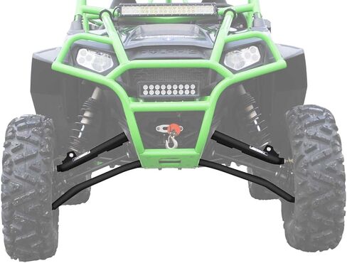 SuperATV 1.5" Black Forward Offset A Arms for 2011-2014 Polaris RZR XP 900/2012-2014 XP 4 900 | Fit up to 30" Tires | Includes Standard Duty Preinstalled Ball joints in Saudi Arabia