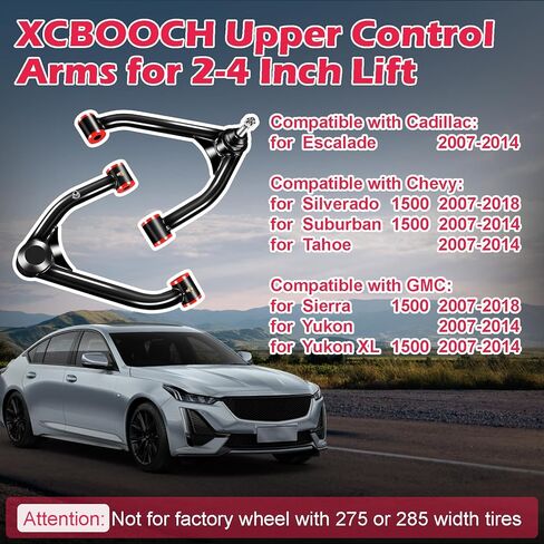 2-4" Lift Front Upper Control Arms Compatible with Chevy for Silverado 1500 2007-2018, for Suburban 1500 for Tahoe 2007-2014, for GMC for Yukon for Sierra 1500, for Cadillac for Escalade in Kuwait