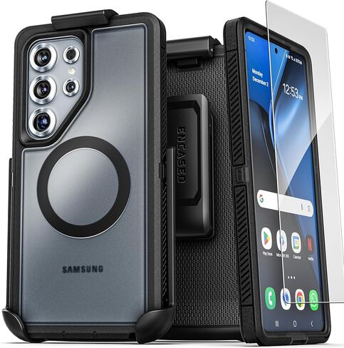 تم تصميمه مصممًا لحالة Samsung Galaxy S25 مع مقطع حزام (متوافق مع Magsafe Qi2) غطاء وعرة مزدوجة الطبقات مع حافظة الهاتف (سلسلة Voyager) (S25) in Kuwait