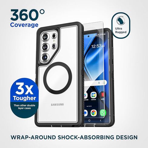 تم تصميمه مصممًا لحالة Samsung Galaxy S25 مع مقطع حزام (متوافق مع Magsafe Qi2) غطاء وعرة مزدوجة الطبقات مع حافظة الهاتف (سلسلة Voyager) (S25) in Kuwait