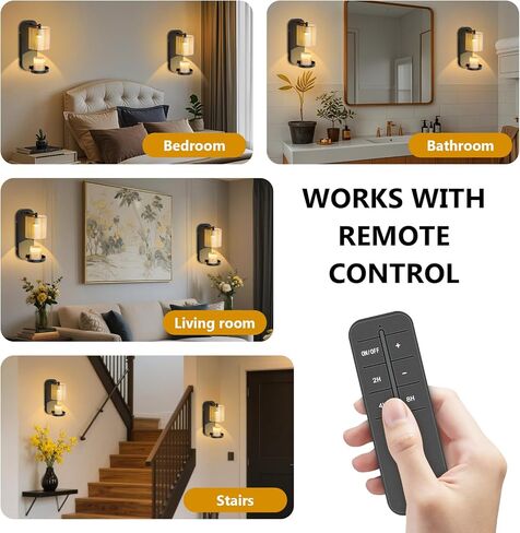 مصباح تسخين الشموع المثبت على الحائط مع جهاز تحكم عن بعد، ومؤقت وخافت، وجهاز تسخين الشمع عديم اللهب لشموع البرطمان، وشمعدان حائط معدني لعطر المنزل والإضاءة الزخرفية in Kuwait