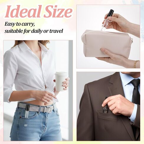 30 PCS Glass Refillable Perfume Bottles, 15ml Mini Glass Spray Bottles Perfume Travel Bottle Pocket Spray Atomizer Empty Fragrance Atomizer Travel Size Perfumes Refill Bottles-Black in Kuwait