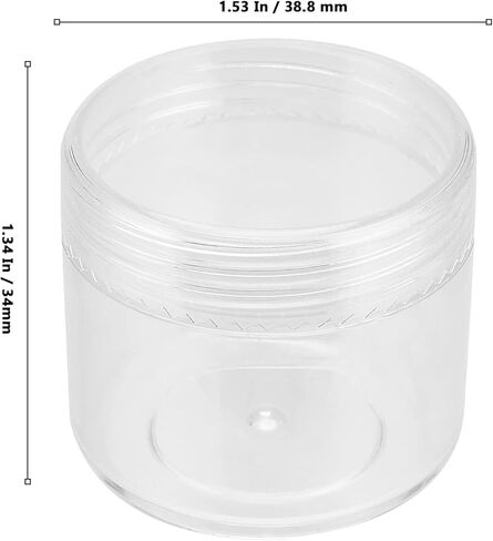 150 Pieces Clear Plastic Sample Containers, 20g Empty Sample Round Cosmetic Jars, Travel Size Cream Cosmetic Container With Lid for Lotions, Creams, Make up in Saudi Arabia