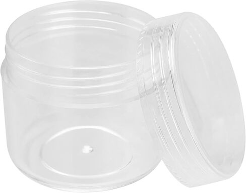 150 Pieces Clear Plastic Sample Containers, 20g Empty Sample Round Cosmetic Jars, Travel Size Cream Cosmetic Container With Lid for Lotions, Creams, Make up in Saudi Arabia