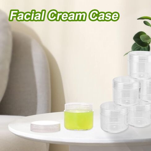 150 Pieces Clear Plastic Sample Containers, 20g Empty Sample Round Cosmetic Jars, Travel Size Cream Cosmetic Container With Lid for Lotions, Creams, Make up in Saudi Arabia