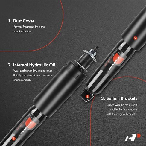 A-Premium Front Pair (2) Shock Absorber Compatible with Mitsubishi Montero Sport 2000 2001 2002 2003 2004, Driver and Passenger Side in Saudi Arabia