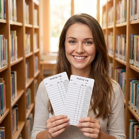 10 PCS 2026 Reading Tracker Bookmarks for Book Lovers, 2 x 6 Inch Double Sided Cardstock Reading Log and Scoring Paper Cards, 2026 New Year Reading List Goal Tracker for Students Teachers and Library in Kuwait