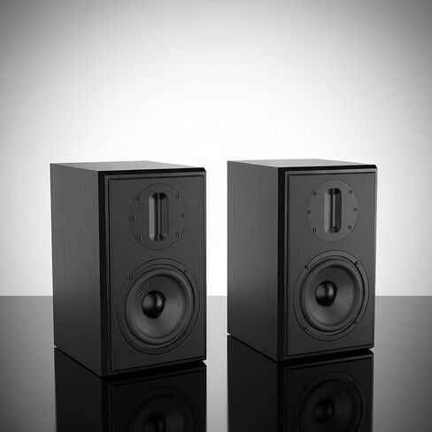 سماعات رف الكتب السلبية 5.25 بوصة مكبر صوت عالي الإخراج و4 بوصات مكبر صوت شريطي على رف الكتب زوج واحد - يحتاج إلى مكبر صوت أو جهاز استقبال للتشغيل (بني) in Kuwait