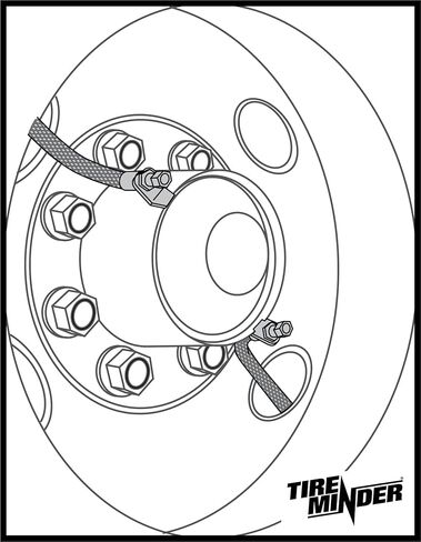 TireMinder 16-19.5 Inch Braided Steel Valve Extender Kit for Dually Wheels, Rim Mounted, 4 Pack in Kuwait
