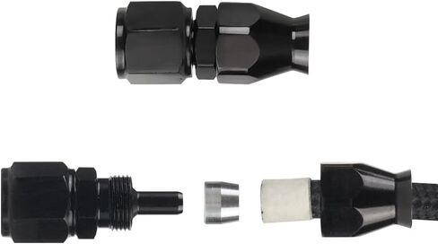 4AN PTFE Fuel Line Kit, AN4 E85 Fuel Hose Line 10FT Black 1054BK in Kuwait