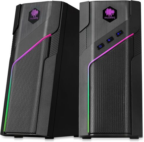 Gaming Computer Speakers, PC Speakers for Desktop with Dynamic Lighting - 21 Modes Touch Control,USB Powered Stereo Sound with Bluetooth 5.1,for PC Desktop, PS5, Laptop in Saudi Arabia
