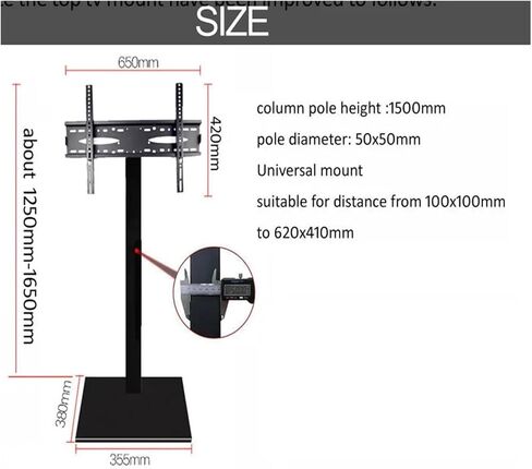 1500mm high steel front and rear tilt, up and down swivel full motion 10"-37" LED LCD TV trolley flat panel plasma TV trolley floor stand in Saudi Arabia