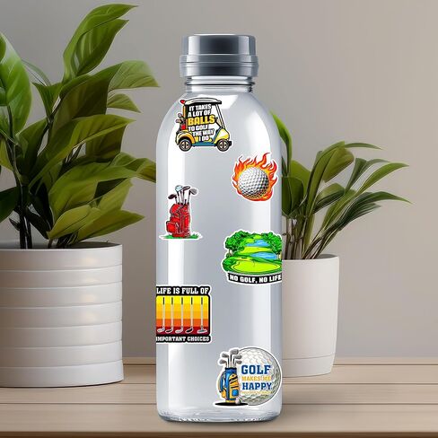 ملصقات الجولف 50 قطعة من الفينيل المقاوم للماء لأجهزة الكمبيوتر المحمول وزجاجة المياه والهاتف ونافذة السيارة والدراجة النارية ولوحة القصاصات وملصقات الجولف والهدايا in Kuwait