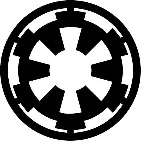 Star Galactic Empire Vinyl Decal Window Sticker 4in (White) in Saudi Arabia