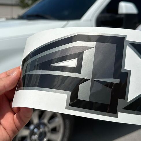 GOLD HOOK 4x4 Decals Compatible with Ford F-150 F-250 F-350 Trucks - Premium Series - Black Red Metallic Finish - Set of 2 in Saudi Arabia