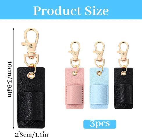 3 Pcs Pen Holder for Lanyard, PU Leather Single Lanyard Badge Pen Holder Portable Anti-Lost Pencil Holder Keychain for Nurse Courier Clerk Office School in Kuwait