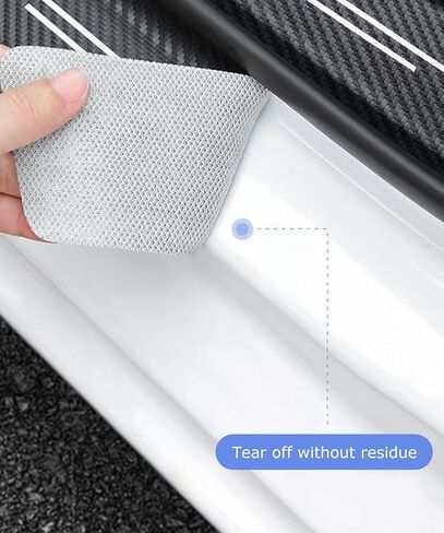 Rear Bumper Guard Protector for Kia Sorento 2021-2025 2026, Trunk Door Sill Protector, Carbon Fiber Scratch-Resistant Non-Slip Trunk Door Entry Sill Protector in Kuwait