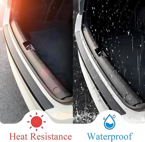 Rear Bumper Guard Protector for Kia Sorento 2021-2025 2026, Trunk Door Sill Protector, Carbon Fiber Scratch-Resistant Non-Slip Trunk Door Entry Sill Protector in Kuwait