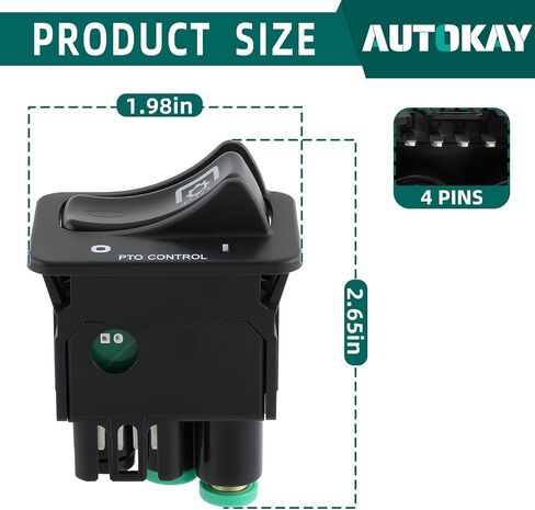 AUTOKAY G90-6022-004BN New Air Suspension Dump Valve Rocker PTO Control Switch Fits for Peterbilt RE# G906022004BN in Kuwait