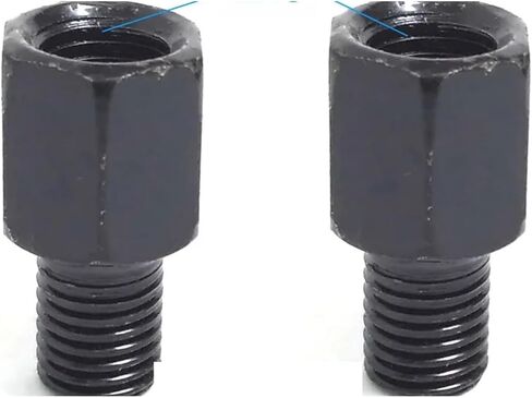Pair Black Motorcycle Mirror Adapters M10 10MM M8 8MM Rearview Mirrors Conversion Bolt Clockwise Anti-clock distintivo(2x M10M8 (RL)) in Saudi Arabia