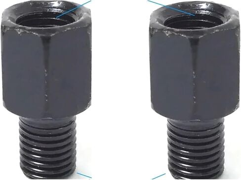 Pair Black Motorcycle Mirror Adapters M10 10MM M8 8MM Rearview Mirrors Conversion Bolt Clockwise Anti-clock distintivo(2x M10M8 (RL)) in Saudi Arabia