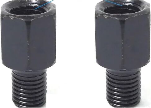 Pair Black Motorcycle Mirror Adapters M10 10MM M8 8MM Rearview Mirrors Conversion Bolt Clockwise Anti-clock distintivo(2x M10M8 (RL)) in Saudi Arabia