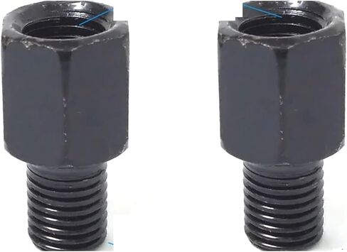 Pair Black Motorcycle Mirror Adapters M10 10MM M8 8MM Rearview Mirrors Conversion Bolt Clockwise Anti-clock distintivo(2x M10M8 (RL)) in Saudi Arabia