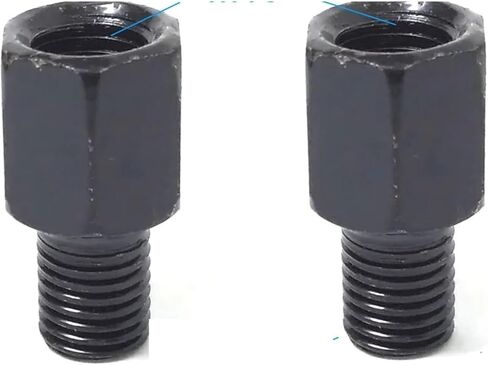 Pair Black Motorcycle Mirror Adapters M10 10MM M8 8MM Rearview Mirrors Conversion Bolt Clockwise Anti-clock distintivo(2x M10M8 (RL)) in Saudi Arabia
