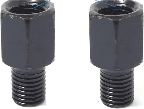 Pair Black Motorcycle Mirror Adapters M10 10MM M8 8MM Rearview Mirrors Conversion Bolt Clockwise Anti-clock distintivo(2x M10M8 (RL)) in Saudi Arabia