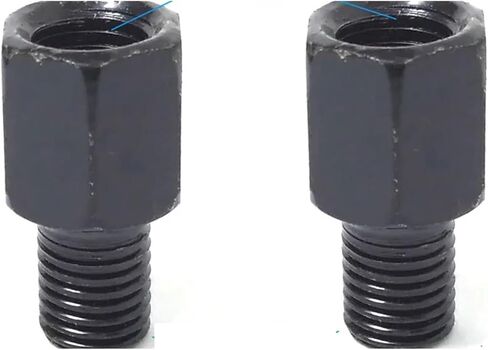 Pair Black Motorcycle Mirror Adapters M10 10MM M8 8MM Rearview Mirrors Conversion Bolt Clockwise Anti-clock distintivo(2x M10M8 (RL)) in Saudi Arabia