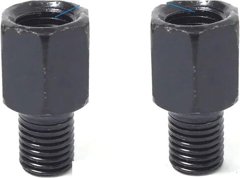 Pair Black Motorcycle Mirror Adapters M10 10MM M8 8MM Rearview Mirrors Conversion Bolt Clockwise Anti-clock distintivo(2x M10M8 (RL)) in Saudi Arabia
