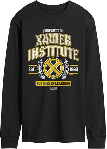 Marvel X - Men - ملكية Xavier Institute - تي شيرت رجالي برسومات بأكمام طويلة in Saudi Arabia