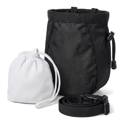 Climbing Chalk Bag - with Chalk Ball - Adjustable Black Chalk Bag for Rock Climbing Equipment in Saudi Arabia