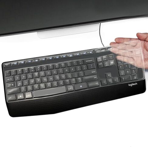 Keyboard Cover Silicone for Logitech MK345, Keyboard Cover for Logitech MK345 Ergonomic Wireless Keyboards, Waterproof Dustproof Keyboard Skin Ultra-Thin Easy to Clean (Dazzle Color) in Kuwait