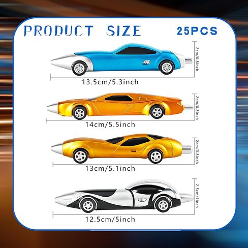 25 Pcs Cool Car Pens Fun Racing Car Pens Funny pen for Office School Stationary Birthday Party Favors, 4 Styles in Kuwait