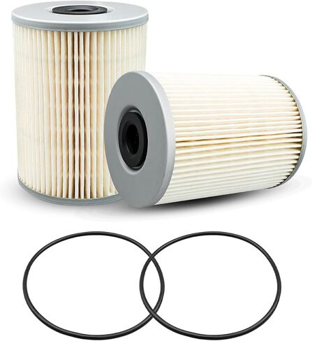 2Pcs Fuel Filter Water Separator Fit for John Deere 1575 1570 1580 1585 3032E 3033R 3038E 3039R 3046R 4044M 4044R 4052R 7400A 7500A, Replace MIU802421 7020012 SN25127 50352550, with O-Rings in Saudi Arabia