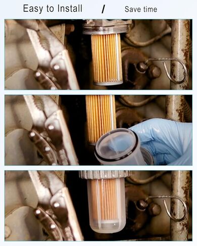 2Pcs Fuel Filter Water Separator Fit for John Deere 1575 1570 1580 1585 3032E 3033R 3038E 3039R 3046R 4044M 4044R 4052R 7400A 7500A, Replace MIU802421 7020012 SN25127 50352550, with O-Rings in Saudi Arabia