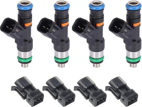 Riloer Car 4 قطع/مجموعة محاقن الوقود، محولات تلقائية 52 رطل 0280158117 550Cc 0280158298، متوافقة مع Ev14 A4 Tt Golf، متوافقة مع جيتا، متوافقة مع باسات in Saudi Arabia