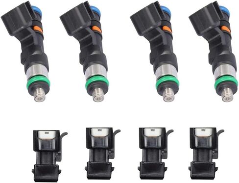 Riloer Car 4 قطع/مجموعة محاقن الوقود، محولات تلقائية 52 رطل 0280158117 550Cc 0280158298، متوافقة مع Ev14 A4 Tt Golf، متوافقة مع جيتا، متوافقة مع باسات in Saudi Arabia