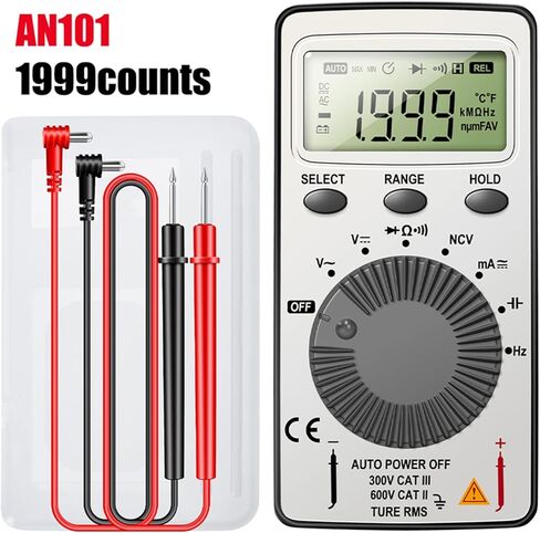 Digital Multimeter Auto-Ranging Voltmeter Tester Meter Voltage Meter Multifunctional Pocket Multi Tester with NCV- Contact Tester Electrical in Kuwait