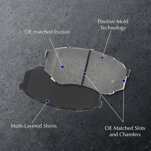 Centric C-Tek 102.12840 Automotive Replacement Rear Semi Metallic Disc Brake Pad Fits Select Hyuandai Entourage/Equus/Genesis/Santa Fe, Kia Borrego/K900/Sedona/Sorento in Saudi Arabia