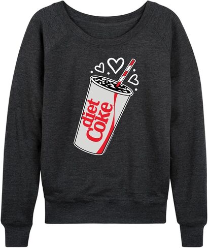 HYBRID APPAREL Coca-Cola - Diet Coke - Heart Bubbles - Women's French Terry Pullover Sweatshirt in Saudi Arabia