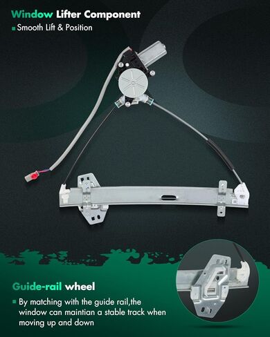 SCITOO Front Right Passengers Side Power Window Regulator with Motor Assembly Replacement fit for 2001-2005 for Honda Civic 2 Door Coupe 72210S5PA02 741-301 in Saudi Arabia