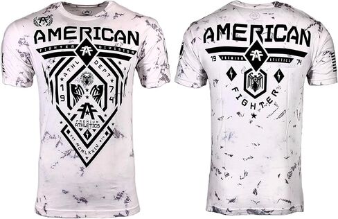 American Fighter Men's T-Shirt Fairbanks Tie Dye White Crew Neck in Kuwait