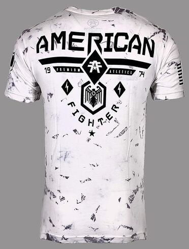 American Fighter Men's T-Shirt Fairbanks Tie Dye White Crew Neck in Saudi Arabia